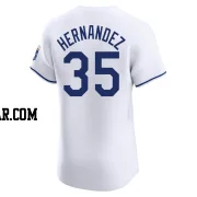 Diego Hernandez Men's Kansas City Royals White Elite Home Jersey