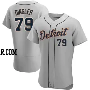 Dillon Dingler Men's Detroit Tigers Gray Authentic Road Jersey