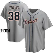 Dillon Dingler Men's Detroit Tigers Gray Replica Road Jersey