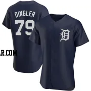 Dillon Dingler Men's Detroit Tigers Navy Authentic Alternate Jersey