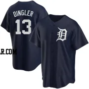 Dillon Dingler Men's Detroit Tigers Navy Replica Alternate Jersey