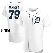 Dillon Dingler Men's Detroit Tigers White Authentic Home Jersey