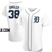 Dillon Dingler Men's Detroit Tigers White Authentic Home Jersey