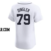 Dillon Dingler Men's Detroit Tigers White Elite Home Jersey