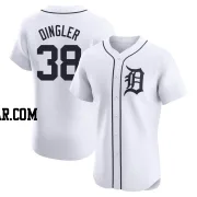 Dillon Dingler Men's Detroit Tigers White Elite Home Jersey