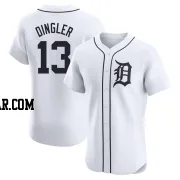 Dillon Dingler Men's Detroit Tigers White Elite Home Jersey