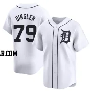 Dillon Dingler Men's Detroit Tigers White Limited Home Jersey