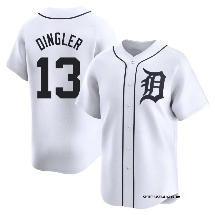 Dillon Dingler Men's Detroit Tigers White Limited Home Jersey