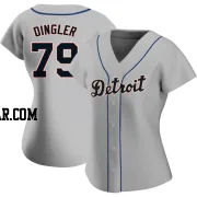 Dillon Dingler Women's Detroit Tigers Gray Authentic Road Jersey