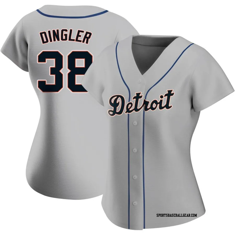 Dillon Dingler Women's Detroit Tigers Gray Authentic Road Jersey