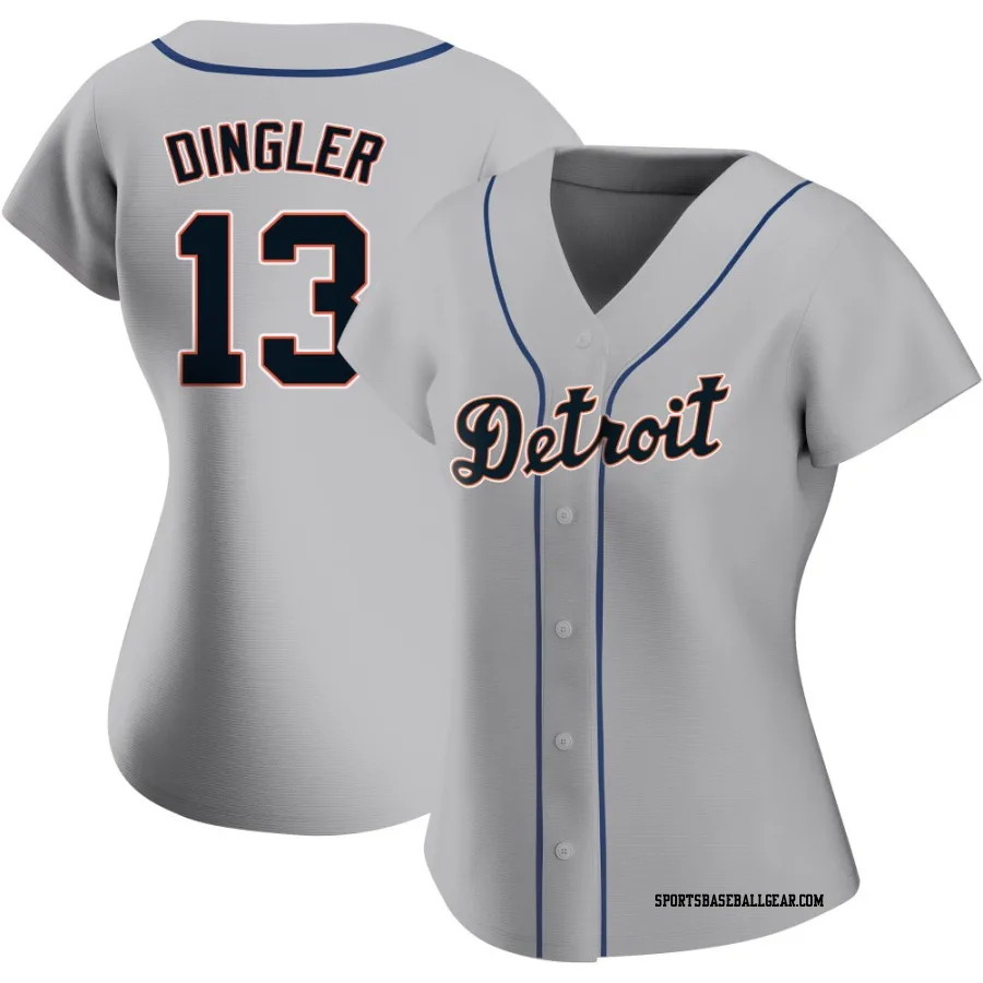 Dillon Dingler Women's Detroit Tigers Gray Authentic Road Jersey