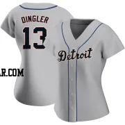 Dillon Dingler Women's Detroit Tigers Gray Replica Road Jersey