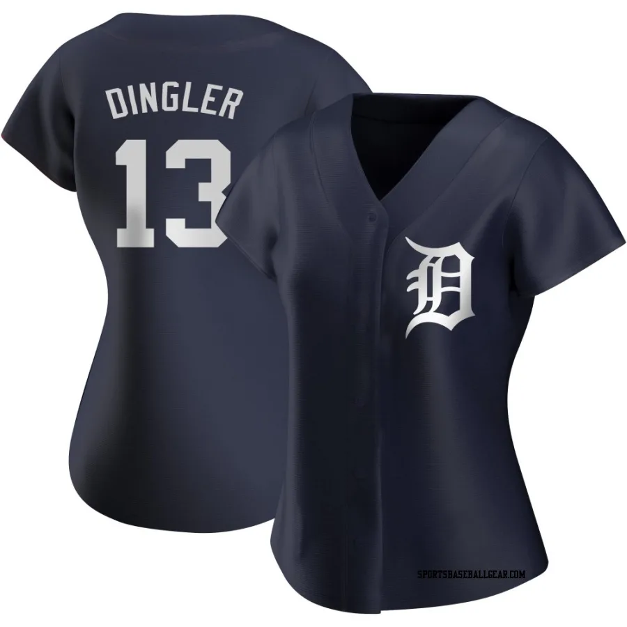 Dillon Dingler Women's Detroit Tigers Navy Authentic Alternate Jersey