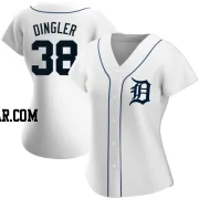 Dillon Dingler Women's Detroit Tigers White Authentic Home Jersey