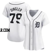 Dillon Dingler Women's Detroit Tigers White Limited Home Jersey