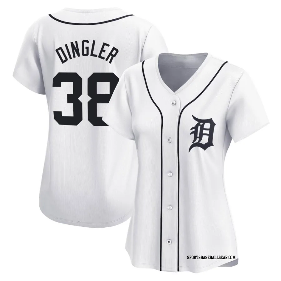 Dillon Dingler Women's Detroit Tigers White Limited Home Jersey