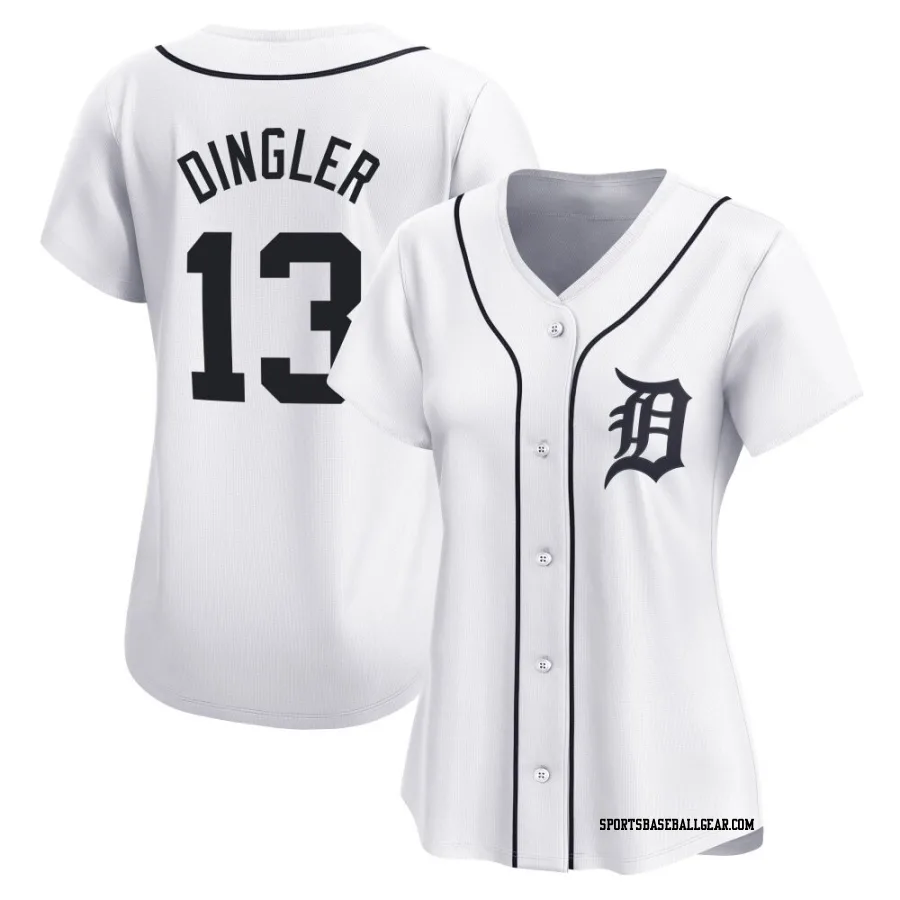 Dillon Dingler Women's Detroit Tigers White Limited Home Jersey