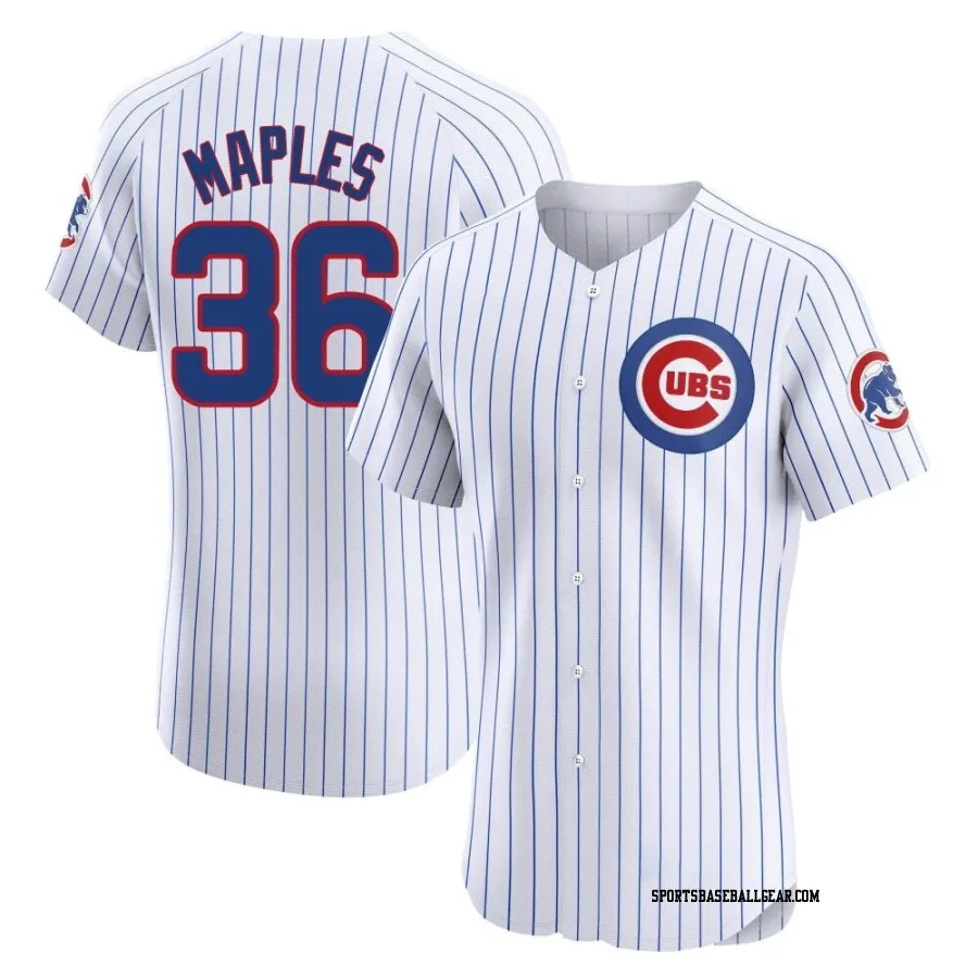 Dillon Maples Men's Chicago Cubs White Elite Home Jersey