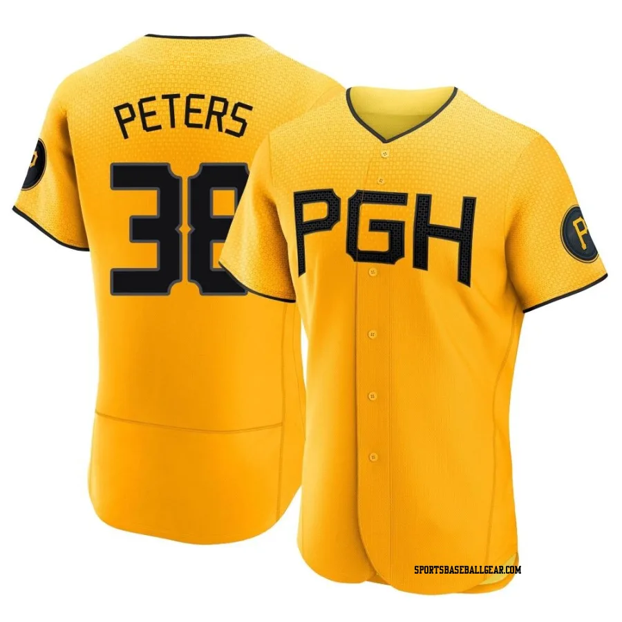 Dillon Peters Men's Pittsburgh Pirates Gold Authentic 2023 City Connect Jersey