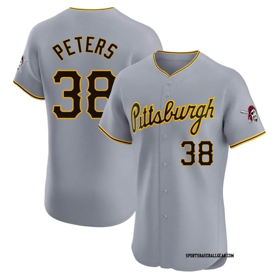 Dillon Peters Men's Pittsburgh Pirates Gray Elite Road Jersey