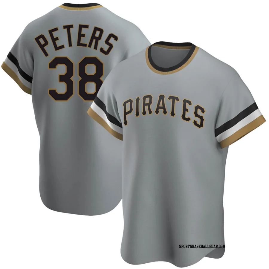 Dillon Peters Men's Pittsburgh Pirates Gray Replica Road Cooperstown Collection Jersey