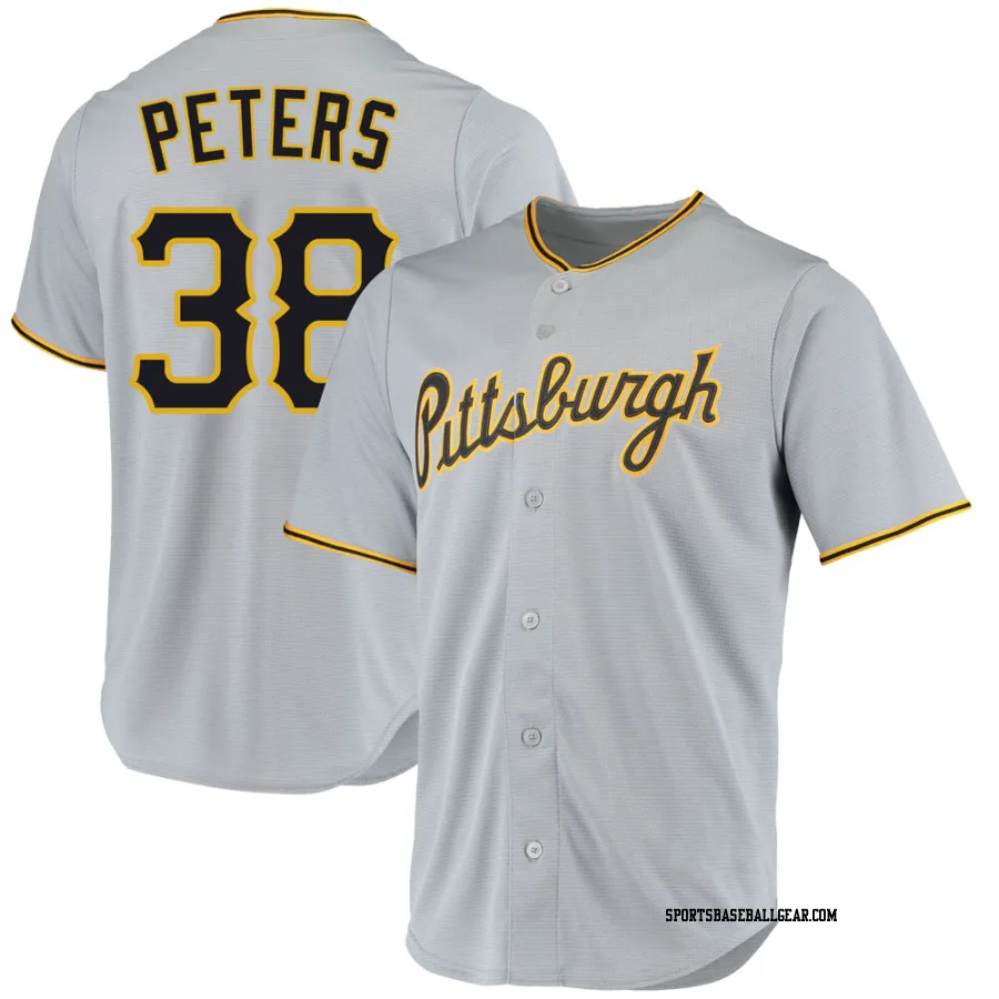 Dillon Peters Men's Pittsburgh Pirates Gray Replica Road Jersey