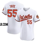 Dillon Tate Men's Baltimore Orioles White Elite Home Jersey