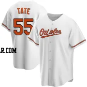 Dillon Tate Men's Baltimore Orioles White Replica Home Jersey