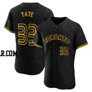 Dillon Tate Men's Toronto Blue Jays Black Authentic Snake Skin City Jersey