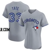 Dillon Tate Men's Toronto Blue Jays Gray Elite Road Jersey