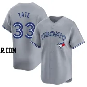 Dillon Tate Men's Toronto Blue Jays Gray Limited Away Jersey