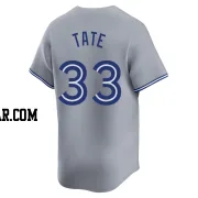 Dillon Tate Men's Toronto Blue Jays Gray Limited Away Jersey