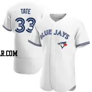 Dillon Tate Men's Toronto Blue Jays White Authentic Home Jersey