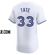 Dillon Tate Men's Toronto Blue Jays White Elite Home Jersey