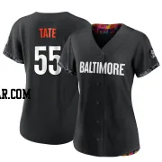 Dillon Tate Women's Baltimore Orioles Black Authentic 2023 City Connect Jersey