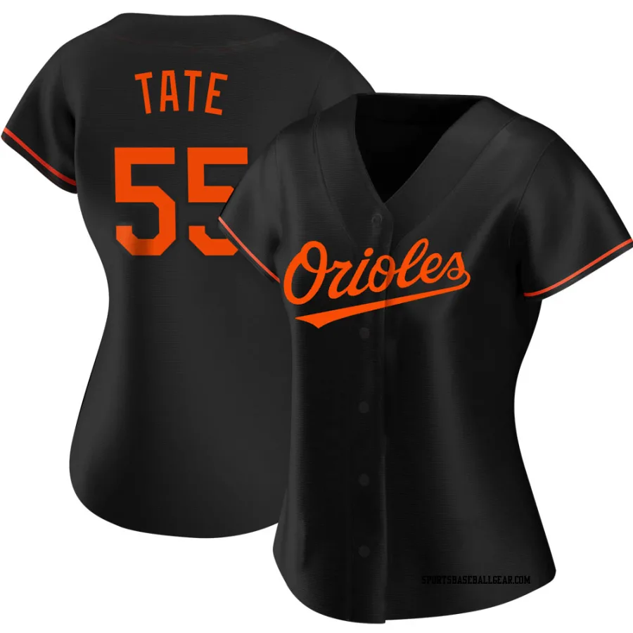 Dillon Tate Women's Baltimore Orioles Black Replica Alternate Jersey