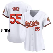 Dillon Tate Women's Baltimore Orioles White Limited Home Jersey