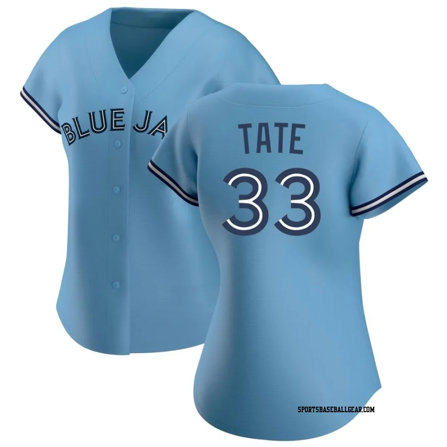 Dillon Tate Women's Toronto Blue Jays Blue Authentic Jersey