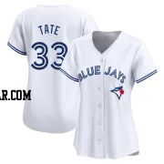 Dillon Tate Women's Toronto Blue Jays White Limited Home Jersey