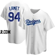 Dinelson Lamet Youth Los Angeles Dodgers White Replica Home Jersey