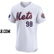 Diosmerky Taveras Men's New York Mets White Elite Home Patch Jersey