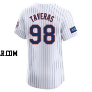 Diosmerky Taveras Men's New York Mets White Elite Home Patch Jersey