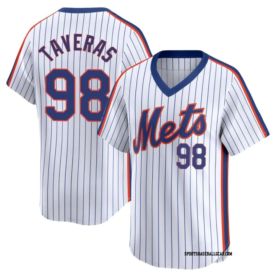 Diosmerky Taveras Men's New York Mets White Limited Cooperstown Collection Jersey