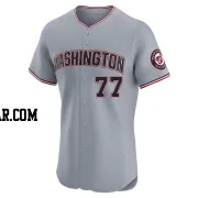 DJ Herz Men's Washington Nationals Gray Elite Road Jersey