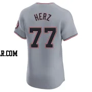 DJ Herz Men's Washington Nationals Gray Elite Road Jersey