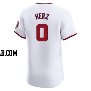 DJ Herz Men's Washington Nationals White Elite Home Jersey