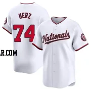 DJ Herz Men's Washington Nationals White Limited Home Jersey