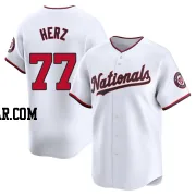 DJ Herz Men's Washington Nationals White Limited Home Jersey