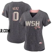 DJ Herz Women's Washington Nationals Gray Authentic 2022 City Connect Jersey