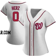 DJ Herz Women's Washington Nationals White Authentic Home Jersey